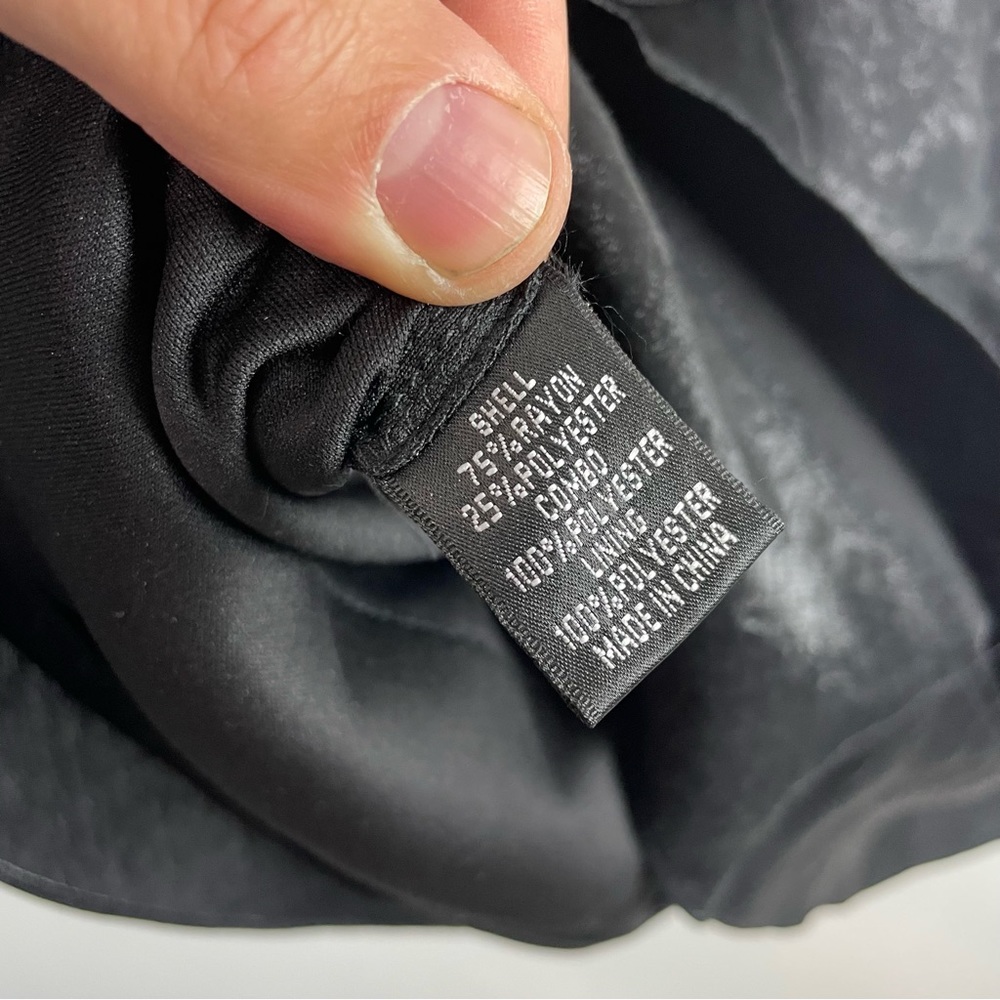 NWT Adrianna Papell Black Cocktail Dress Tiered Ruffle Sleeveless Beaded Neck - Picture 11 of 12